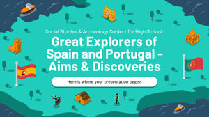 Предмет по общественным наукам и археологии для старшей школы: великие исследователи Испании и Португалии - Цели и открытия