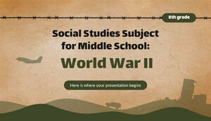 Matière d'études sociales pour le collège - 8e année : Seconde Guerre mondiale