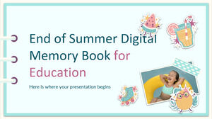 Libro de memoria digital para la educación de fin de verano