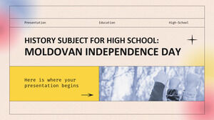 Предмет истории для старшей школы: День независимости Молдовы