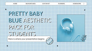 Pretty Baby Blue Aesthetic Pack for Students