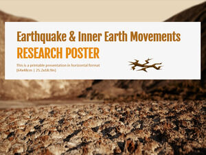 Affiche de recherche sur les tremblements de terre et les mouvements terrestres intérieurs