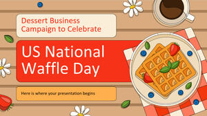 Campagna commerciale di dessert per celebrare il National Waffle Day degli Stati Uniti