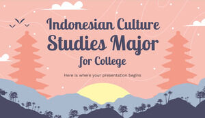 Studii culturale indoneziene Major pentru colegiu