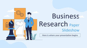 Presentación de diapositivas de trabajos de investigación empresarial