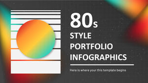 Portfolio-Infografiken im 80er-Jahre-Stil
