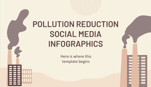 Infográficos de mídia social de redução de poluição