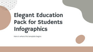 Elegantes Bildungspaket für Studenten-Infografiken
