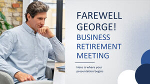 작별 조지! 사업 은퇴 회의