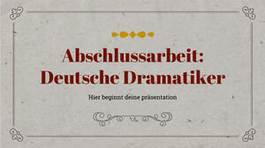 Diplomarbeit über deutsche Dramatiker