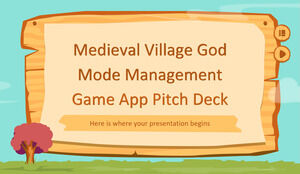 Medieval Village Godmode Managementspiel-App Pitch Deck