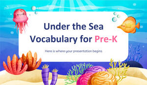 Vocabular Under the Sea pentru Pre-K