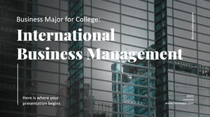 Especialização em Negócios para a Faculdade: Gestão de Negócios Internacionais