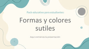 학생들을 위한 미묘한 모양 및 색상 교육 팩