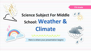 Materia di scienze per la scuola media - 7a elementare: tempo e clima