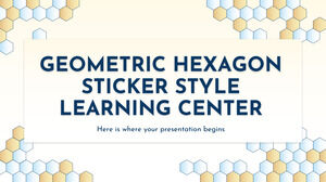 Centro de aprendizaje de estilo de pegatinas hexagonales geométricas