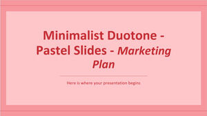 Minimalist Duotone Pastel Slides التسويق خطة التسويق