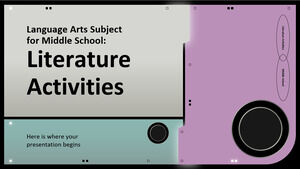 Language Arts Subject for Middle School: Literature Activities