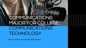 Communications Major for College: Communications Technology