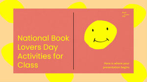 Национальный день любителей книги Мероприятия для класса