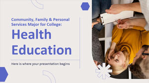 大学のコミュニティ、家族、個人サービスの専攻: 健康教育