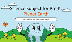 Sujet scientifique pour le pré-maternelle : Planète Terre