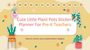 Planificateur mignon d'autocollants de petits pots de plantes pour les enseignants de la maternelle