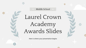 Diapositivas de los Premios de la Academia Laurel Crown para la escuela secundaria