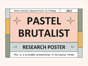 Pastel Brutalist Research Poster