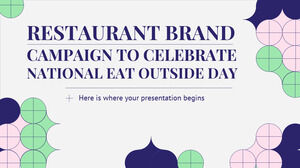 Campanie de brand pentru restaurante pentru a sărbători Ziua Națională a Mâncatului afară