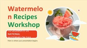 Workshop di ricette di anguria per celebrare la Giornata nazionale dell'anguria negli Stati Uniti