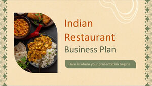 Plan d'affaires d'un restaurant indien