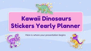 Kawaii Dinosaurier Aufkleber Jahresplaner