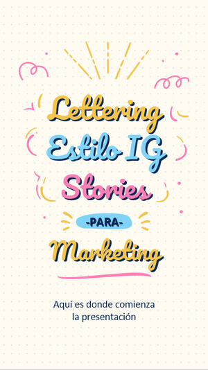 Histórias IG de estilo de letras para marketing