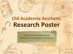 Poster di ricerca estetica del vecchio mondo accademico