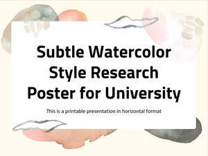 Poster de cercetare în stil acuarelă subtil pentru universitate