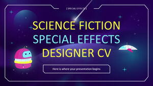 Diseñador de efectos especiales de ciencia ficción CV