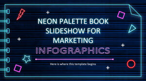 Neon Palette Book Slideshow for Marketing Infographics