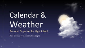 Organizator personal calendar și vreme pentru liceu