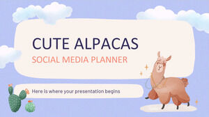 Cute Alpacas Planejador de Mídia Social Marketing
