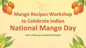 慶祝印度全國芒果日的芒果食譜研討會