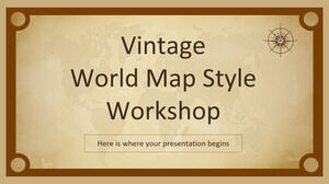 Warsztaty stylistyczne mapy świata w stylu vintage