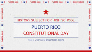 History Subject for High School: Puerto Rico Constitution Day