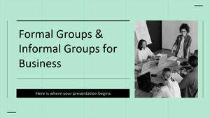Grupuri formale și grupuri informale pentru afaceri