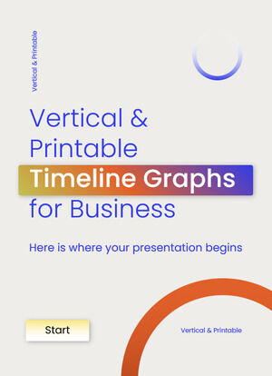 ビジネス向けの縦型で印刷可能なタイムライン グラフ