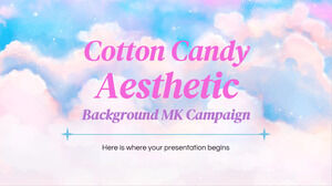 Campanie MK de fundal estetic de vată de zahăr