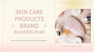 Piano aziendale del marchio di prodotti per la cura della pelle
