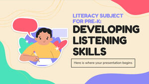 Materia di alfabetizzazione per la scuola materna: sviluppo delle capacità di ascolto