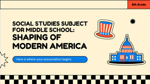 Materia di studi sociali per la scuola media - 8 ° grado: Shaping of Modern America
