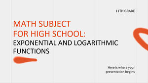 Materia di matematica per la scuola superiore - 11th Grade: funzioni esponenziali e logaritmiche